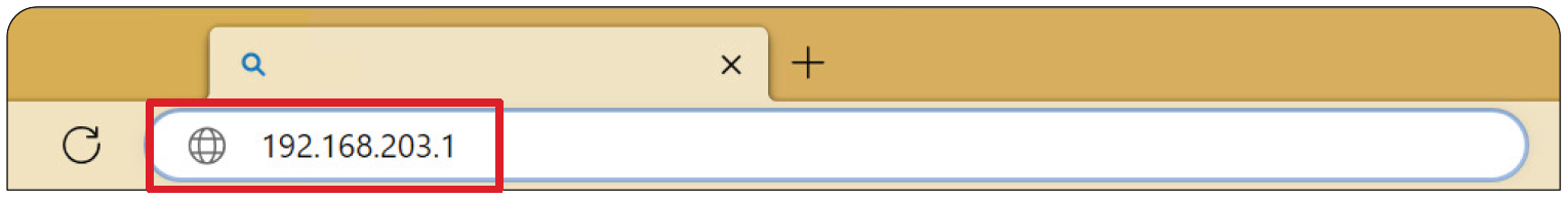 Enter the IP address into the address bar.