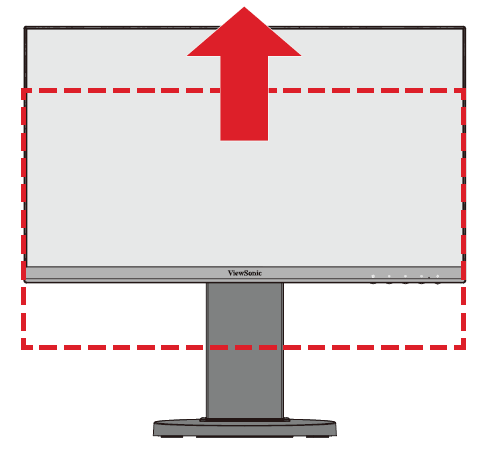 Adjust the monitor to its highest position