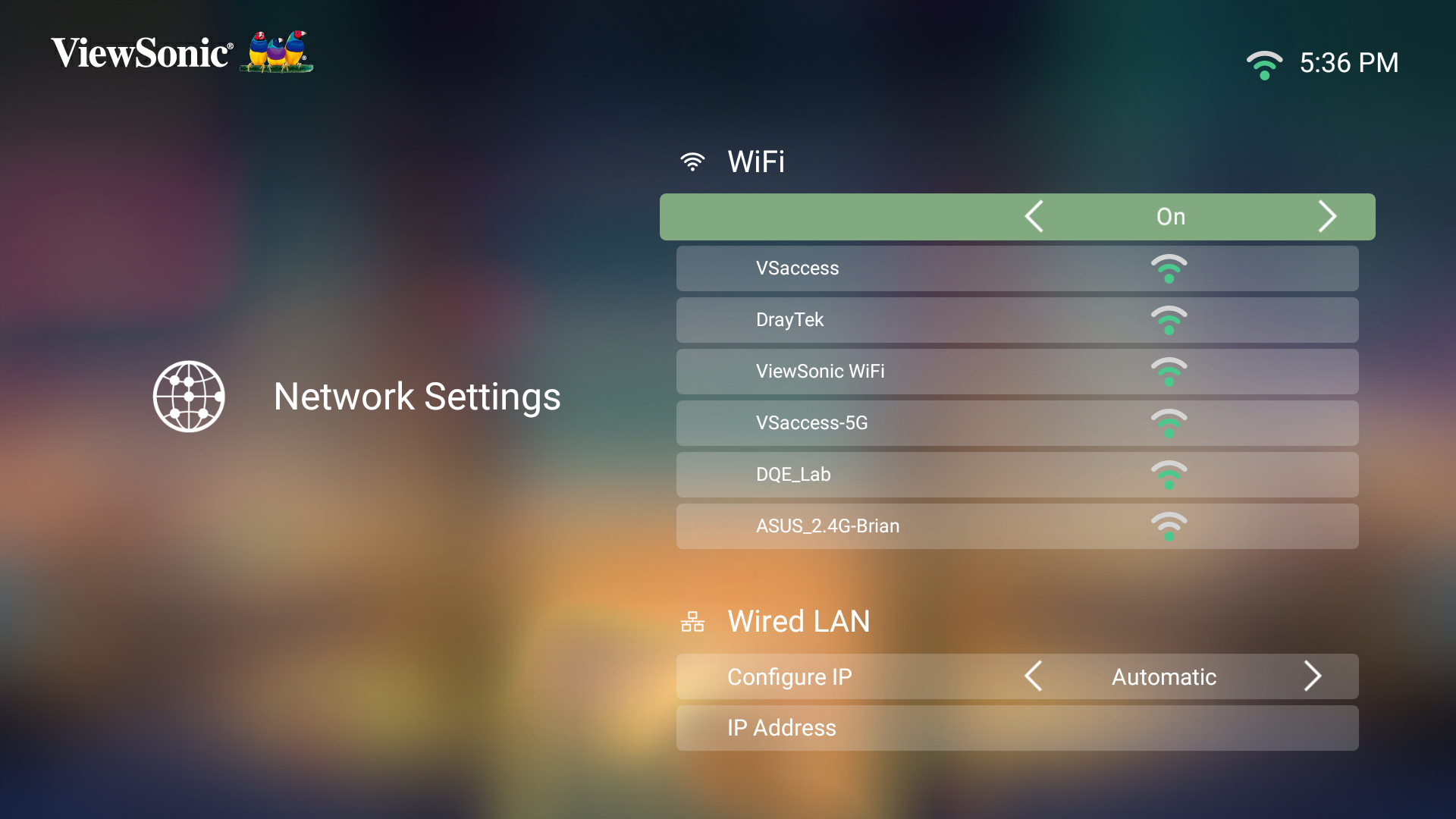 Step 4 - Select Network