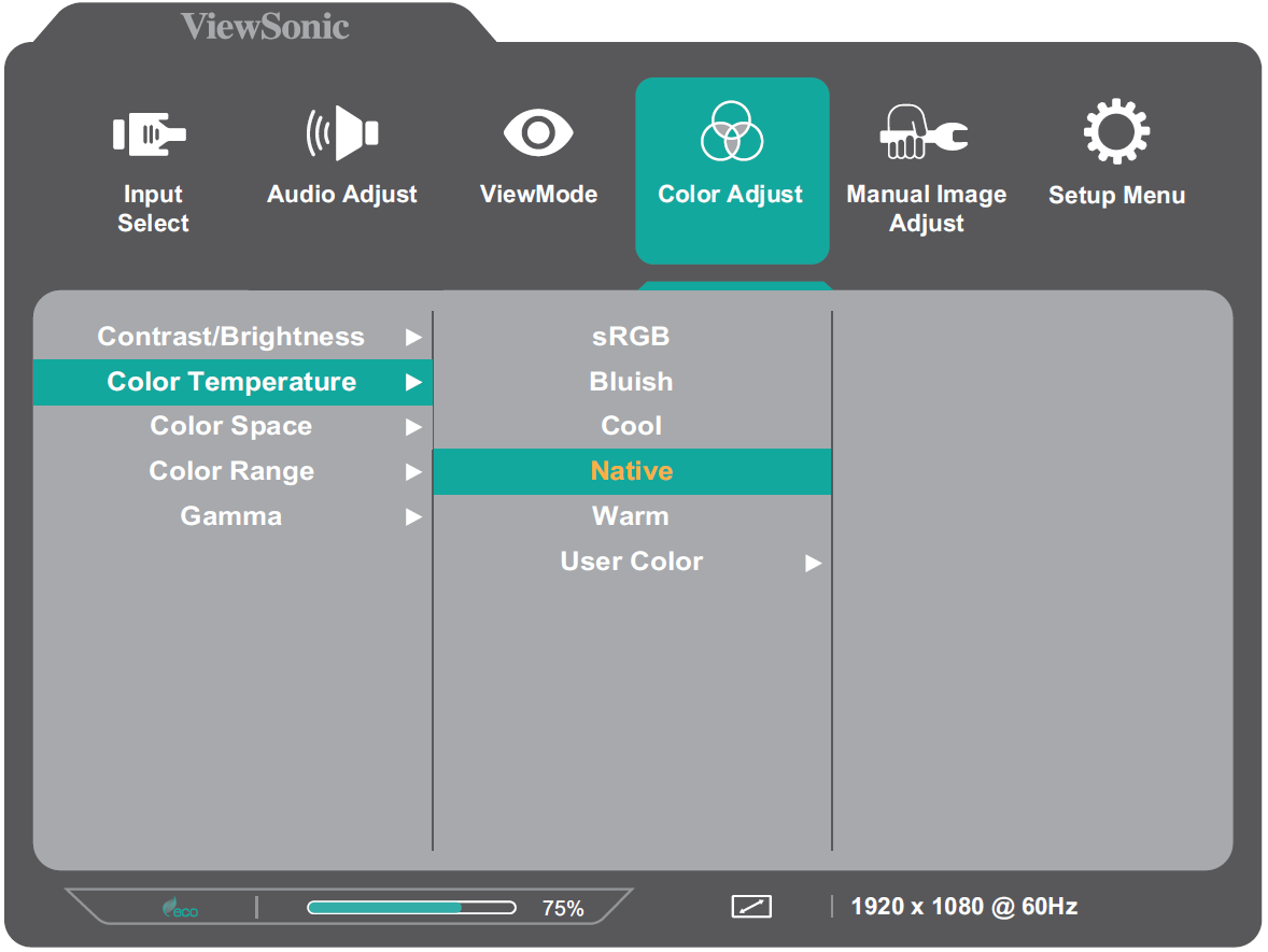 Navigate the OSD Menu