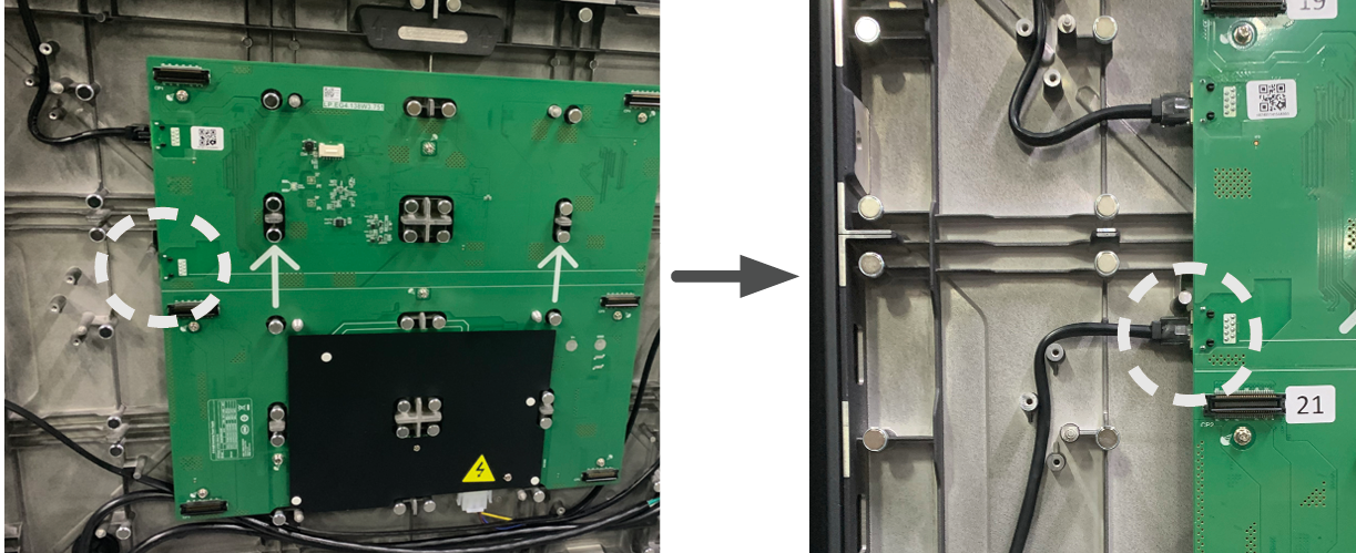 Plugging the connector to the Network port