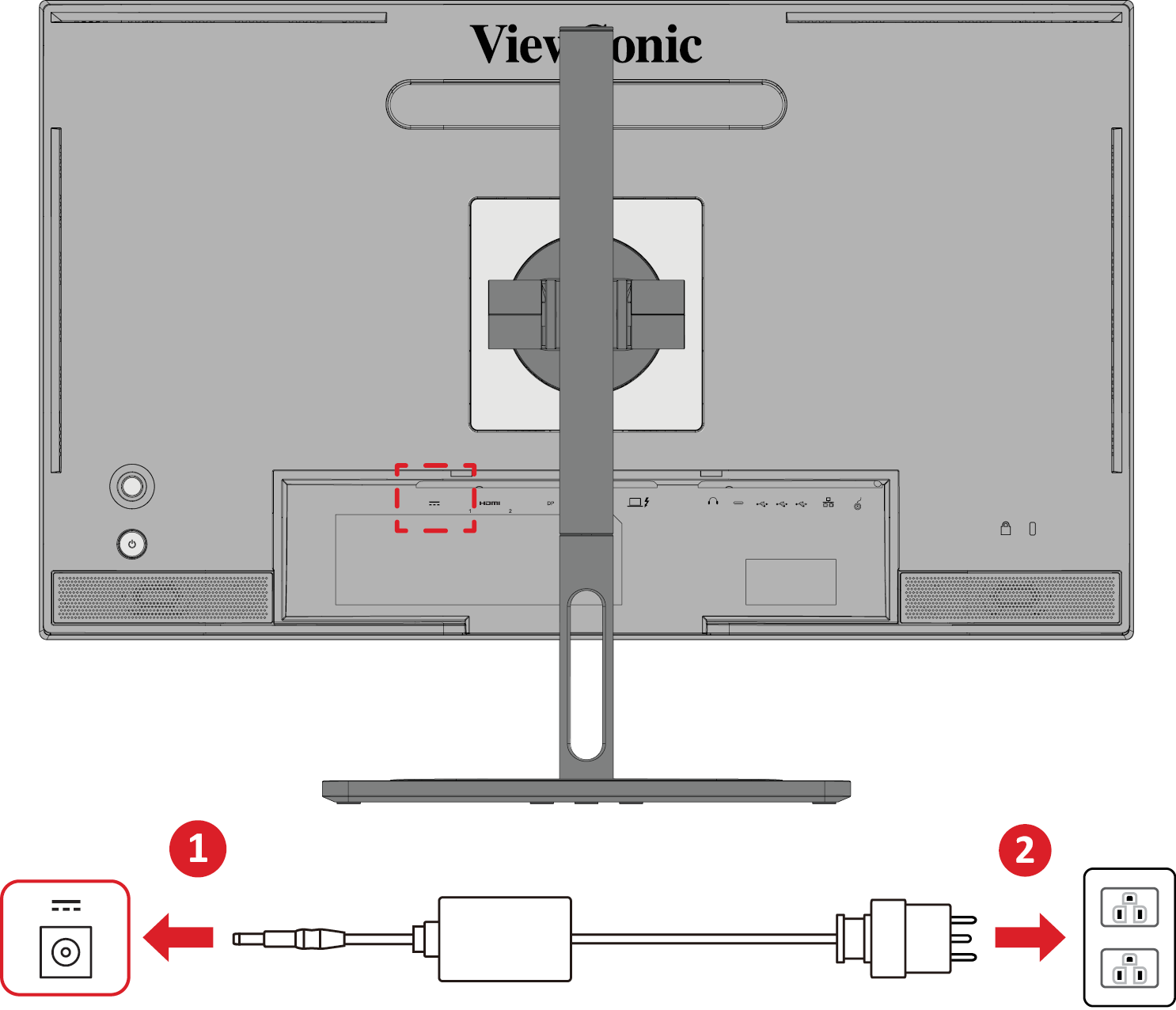 Connect VP2776T-4K to power