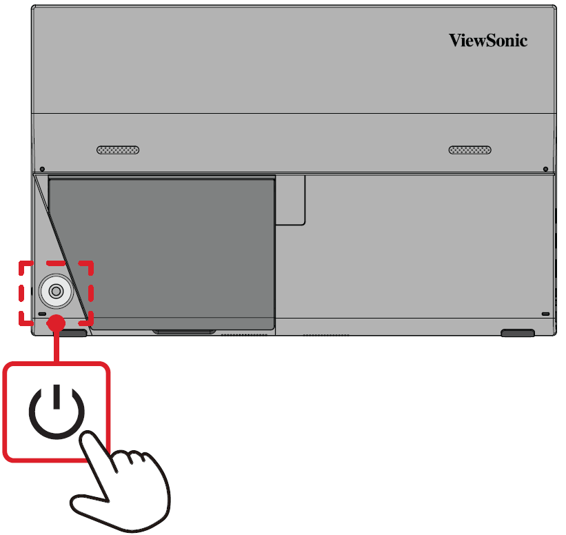 Turn the monitor on or off