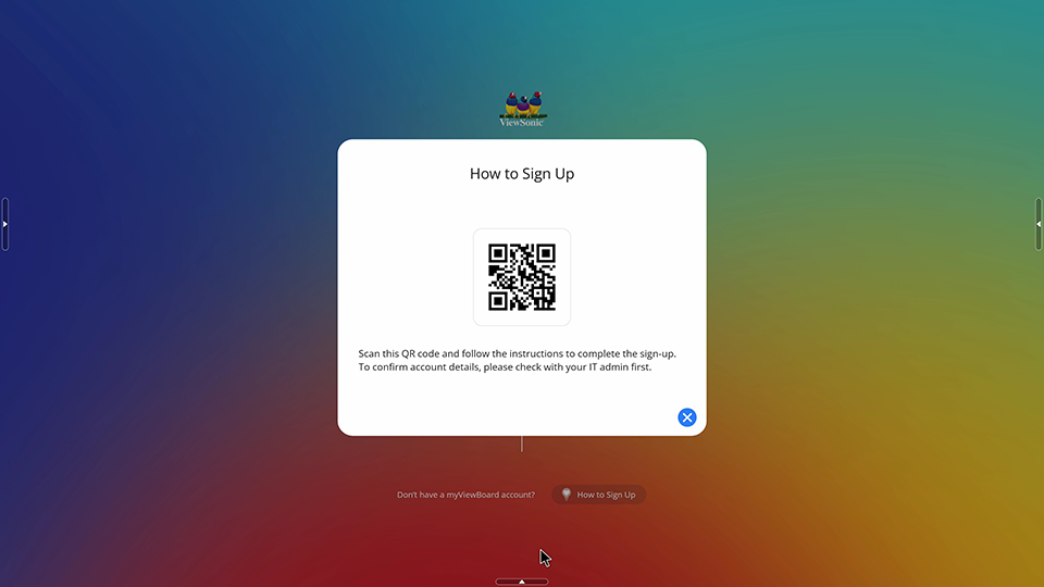 QR code to sign up