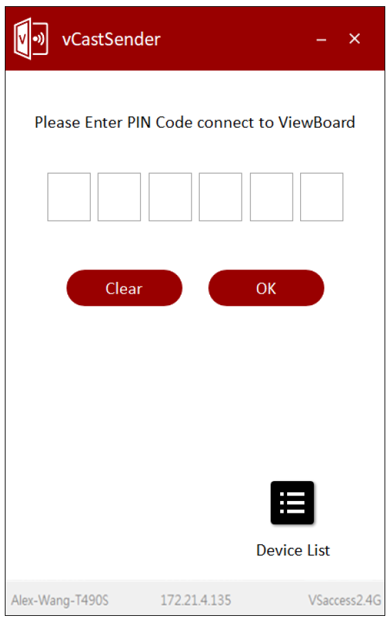 Enter PIN Code