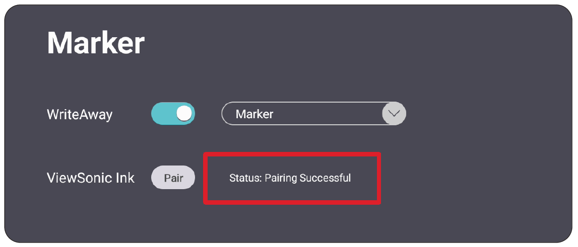 The status will change to - Pairing Successful