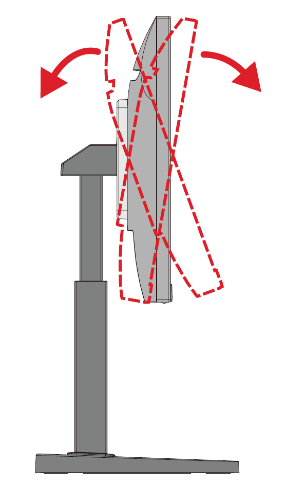 Tilt the monitor forwards or backwards