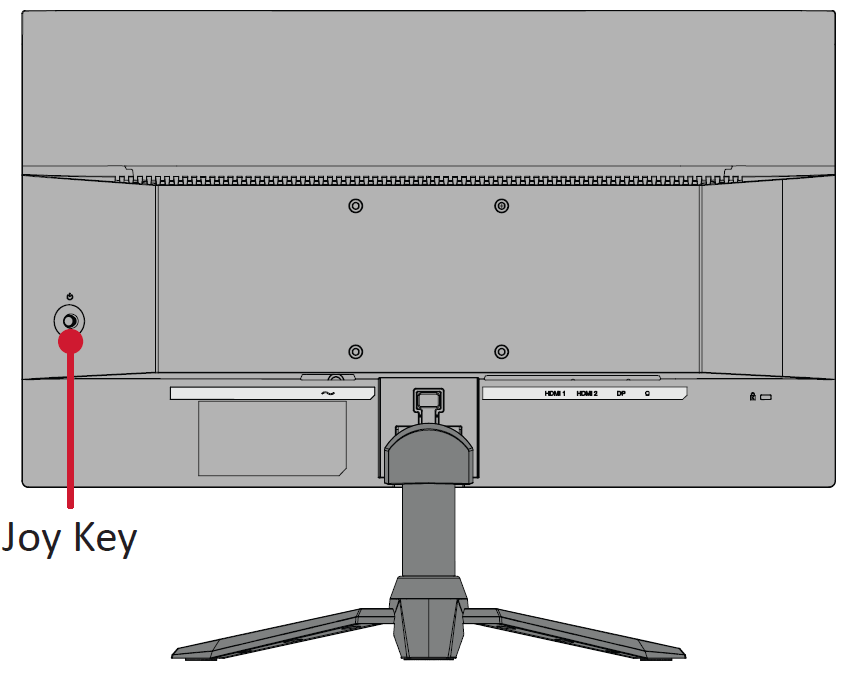 Rear View of the VX2528 Monitor