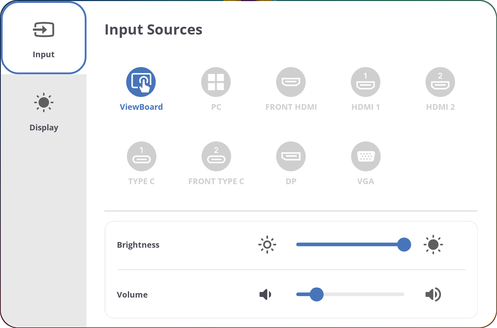 Input Settings