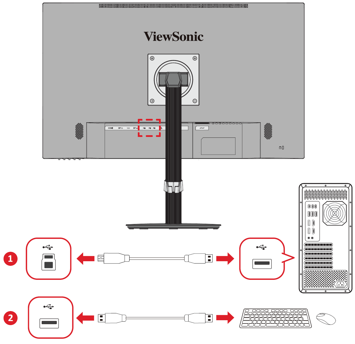 Using the USB ports