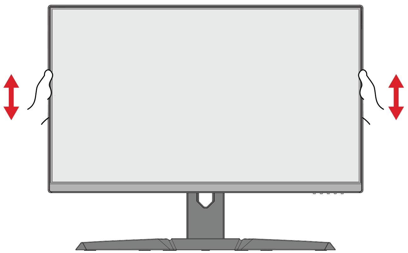 Adjust the height of the monitor