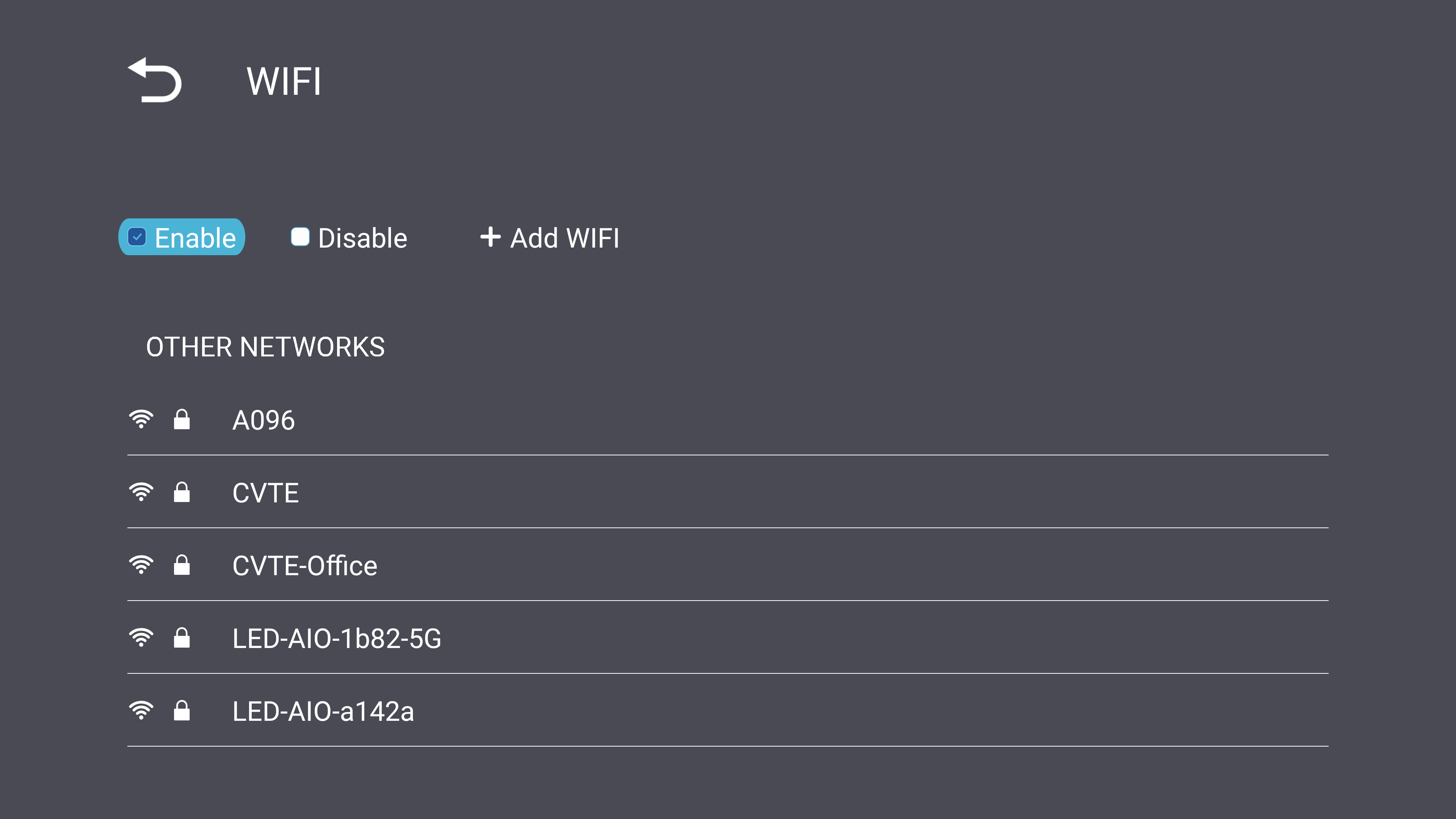 Wi-Fi Settings