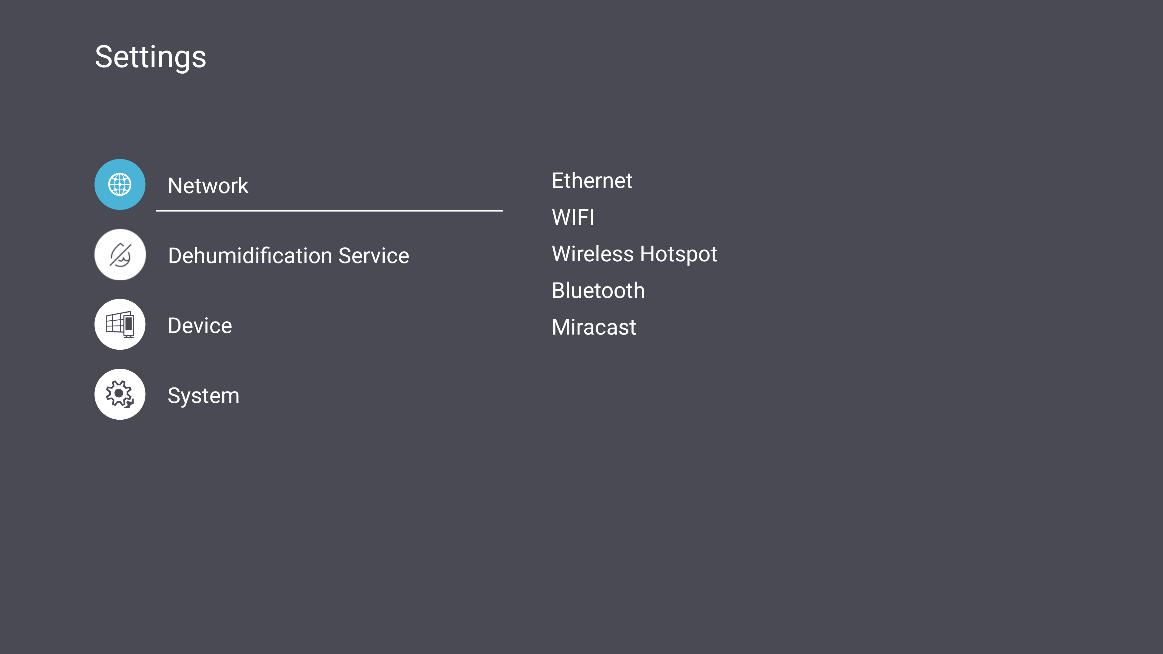 Settings UI