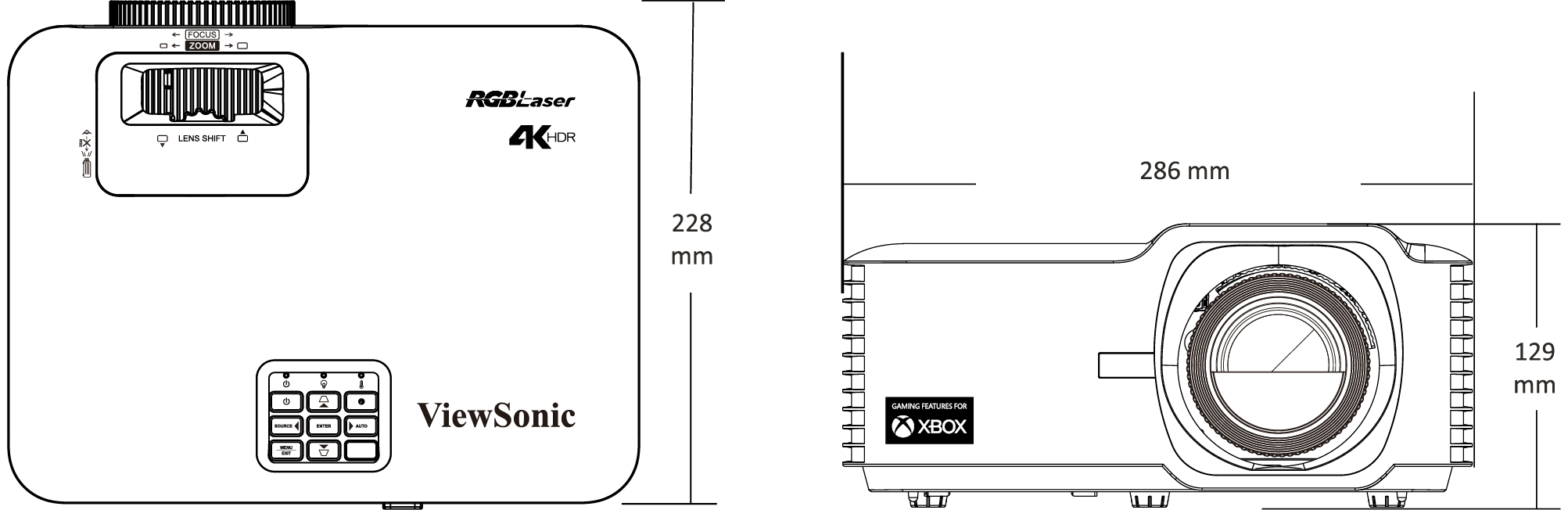 Projector Dimensions