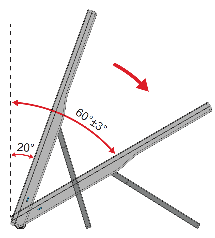 Adjusting the tilt of the monitor.