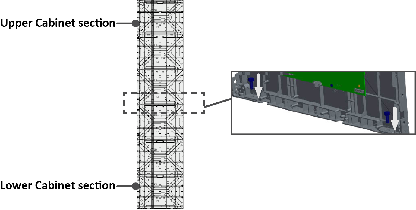 Installing Upper and Lower Cabinet sections