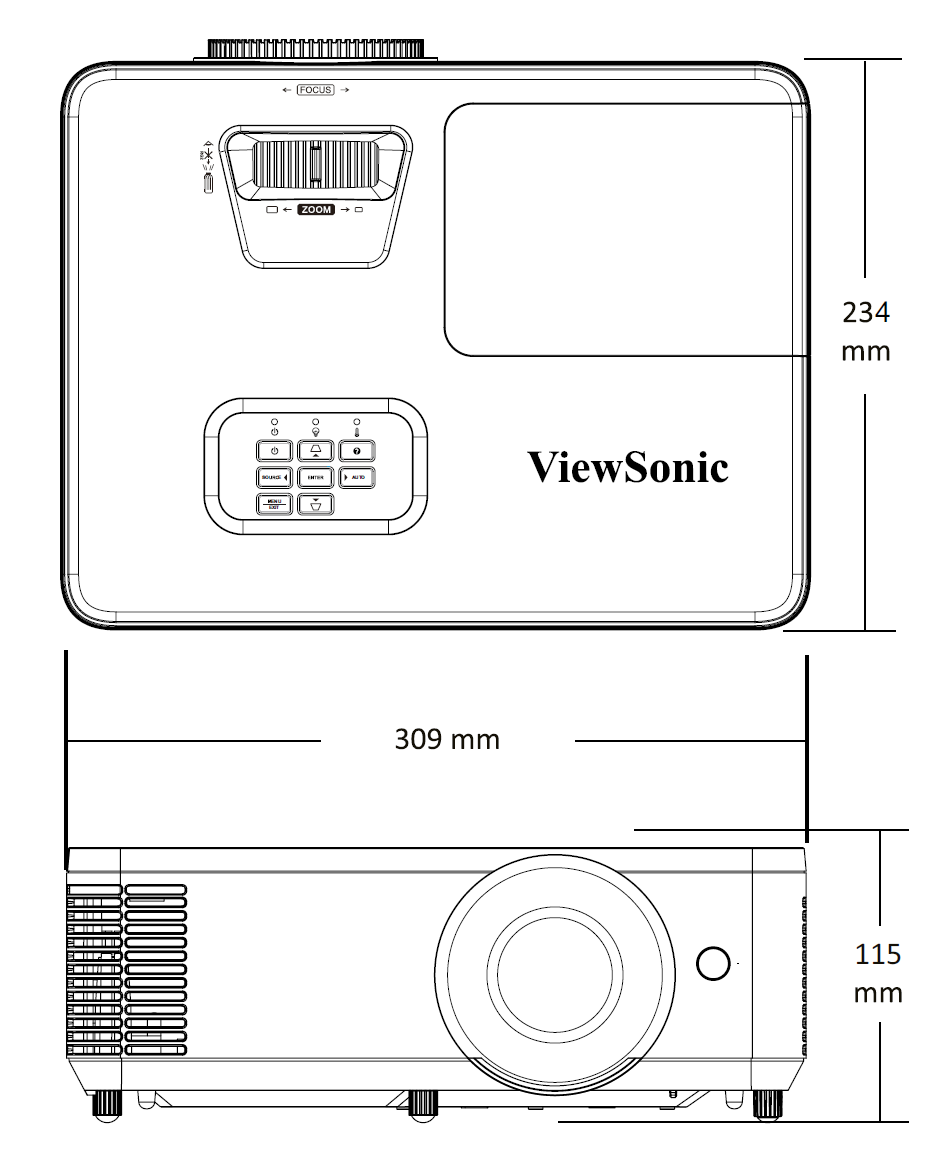 File:PA700 Projector Dimensions.png