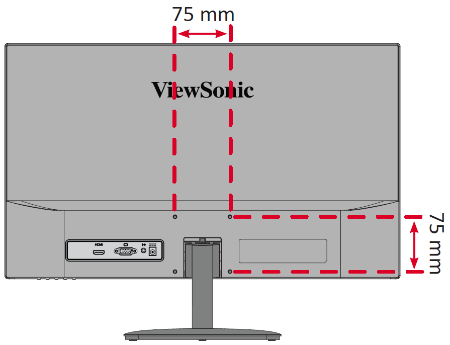 VESA mounting hole location