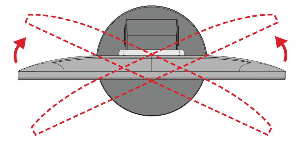 Swivel the monitor to the left or right