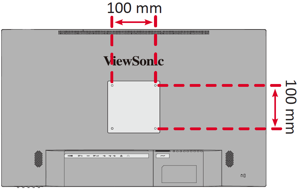 VESA mounting hole location