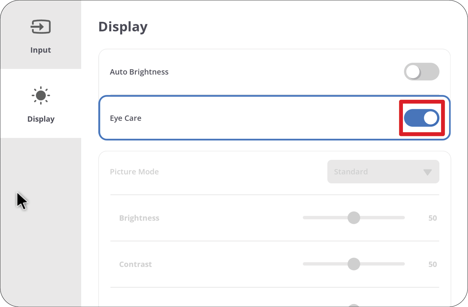 Eye Care setting