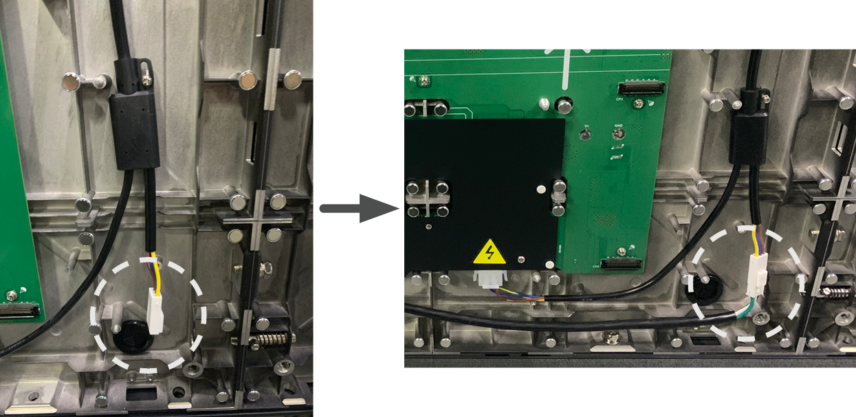 Plugging the connector to the Power port