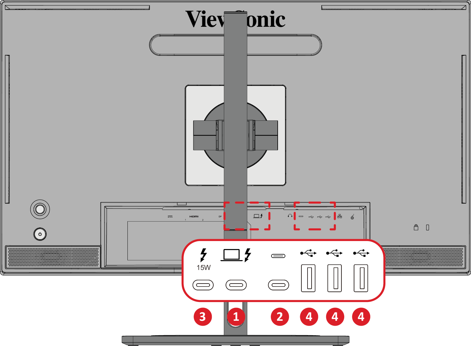 Connect VP2776T-4K to your pc via the upstream/downstream USB ports