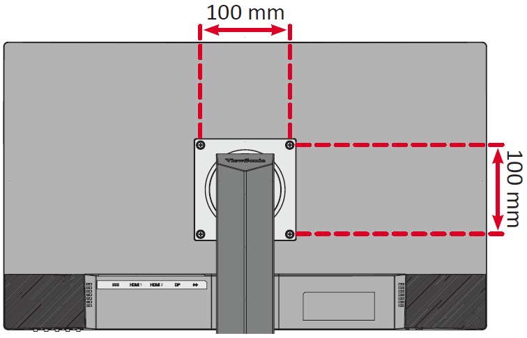 VESA mounting hole location