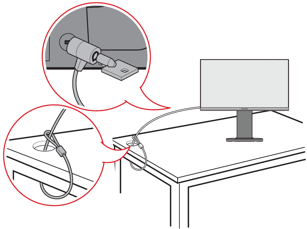 Using the security slot lock