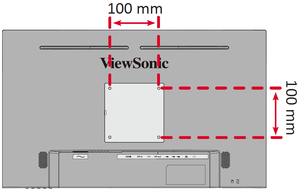 VESA mounting hole location