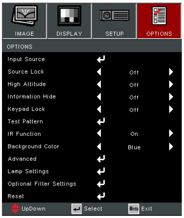 PA700 OSD Options Menu.png