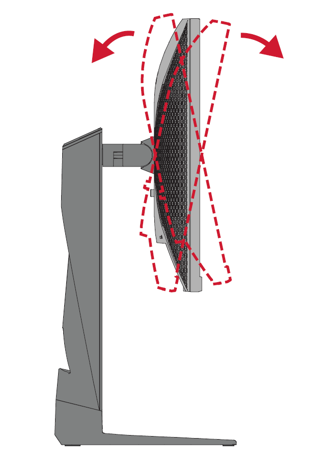 the monitor's tilt