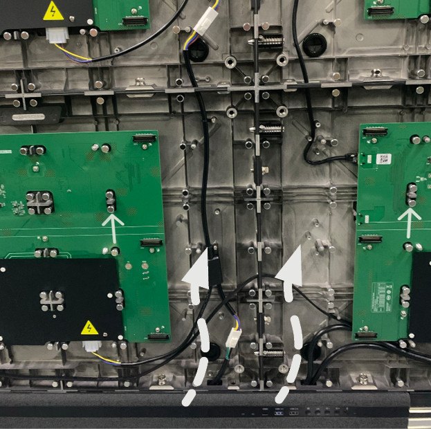 Routing the Network and Power Cables