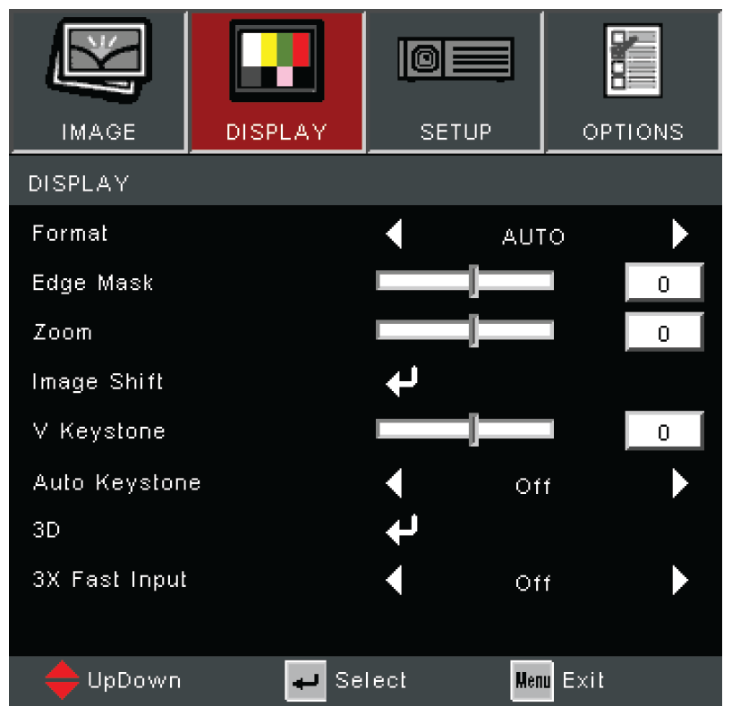 Display Menu