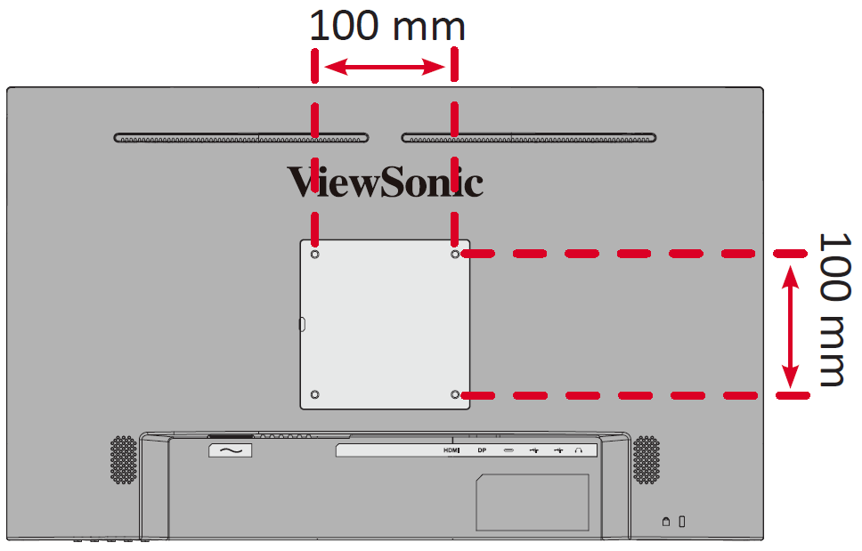 VESA mounting hole location