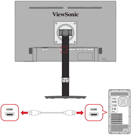 Connect the monitor to HDMI
