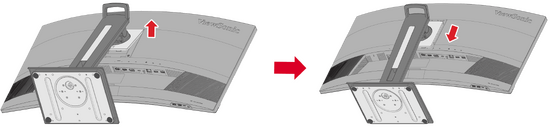 the preparation of the monitor for the wall mounting
