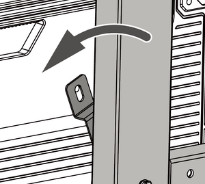 Cabinet Brackets swinging inward