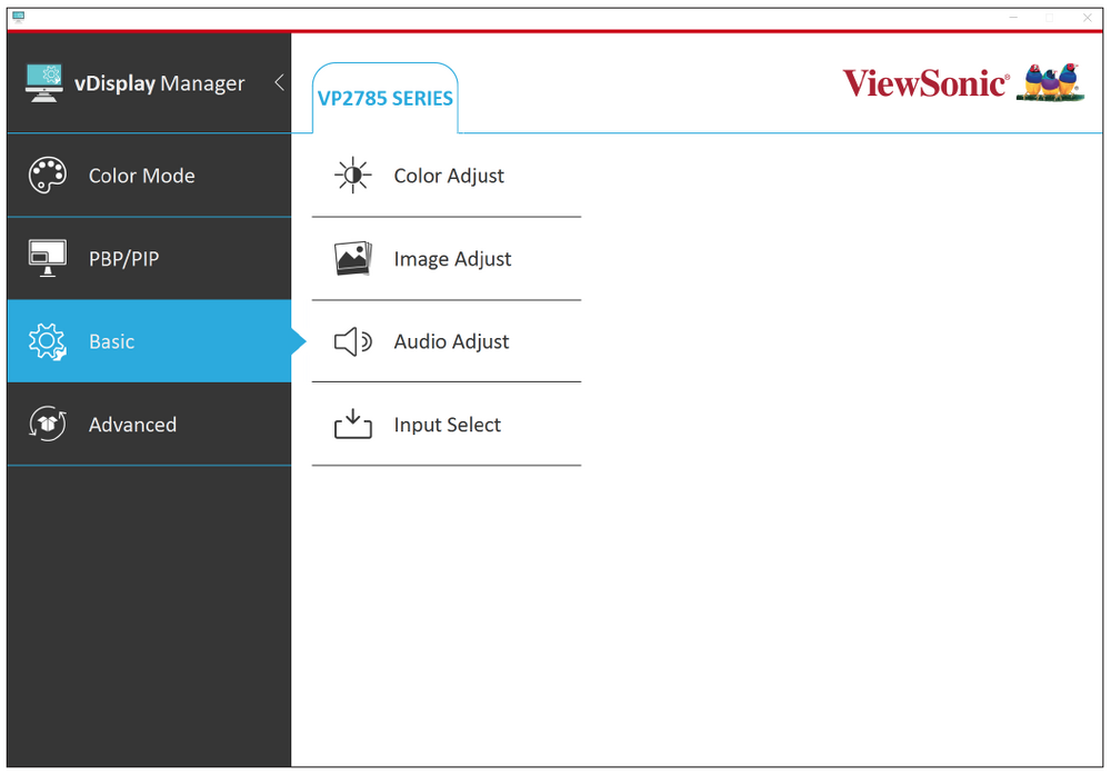 vDisplayManager - ViewSonic Monitor Software