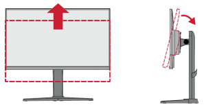 Pivoting the VX2528J screen