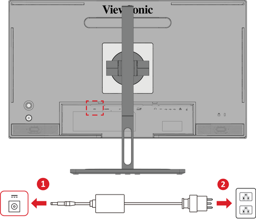 Connect VP2776T-4K to power