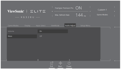 Adjust/Select the option