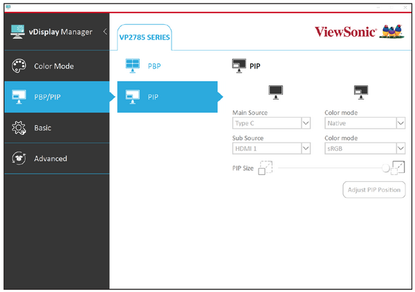 vDisplayManager - ViewSonic Monitor Software