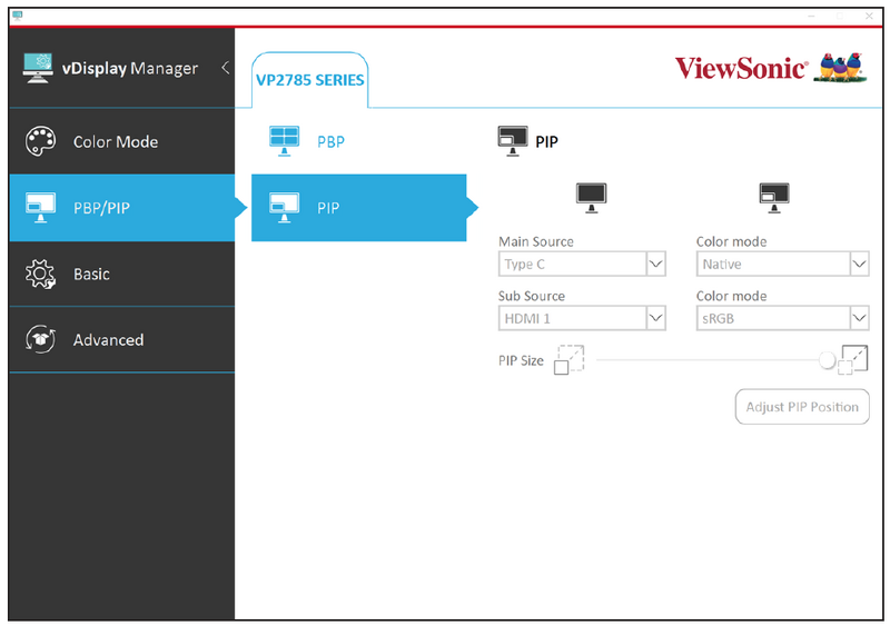 vDisplayManager - ViewSonic Monitor Software