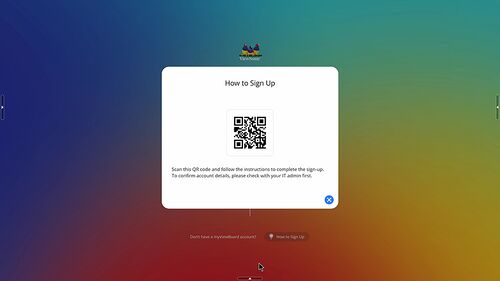 QR code to sign up
