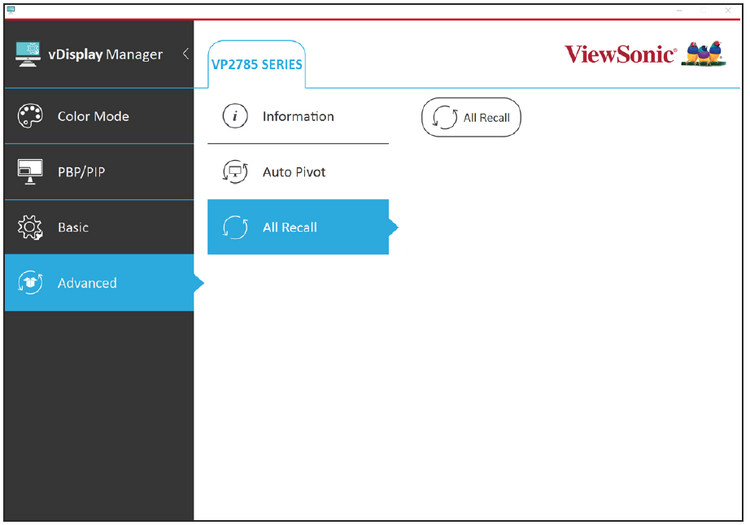 vDisplayManager - ViewSonic Monitor Software
