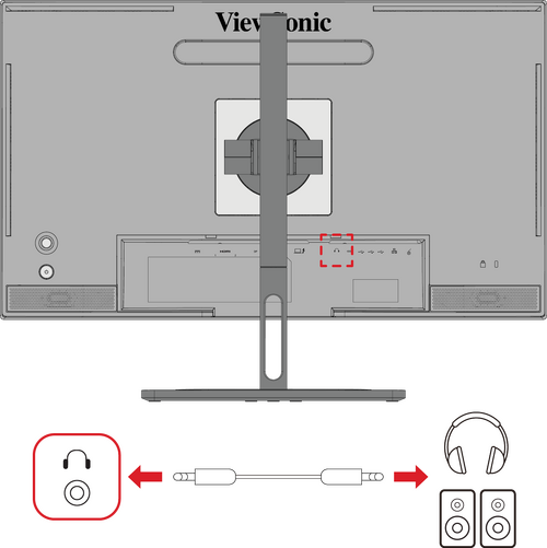 Connect VP2776T-4K to your pc via the USB downstream ports