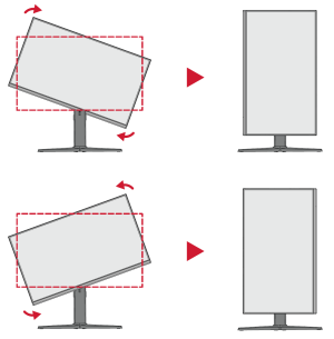 Pivoting the VX2528J screen