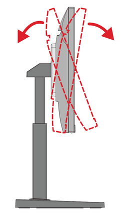 Monitor tilting forward or backward