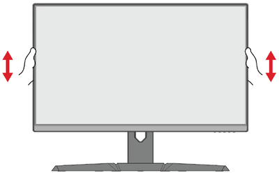 Adjust the height of the monitor